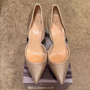 Jennifer Lopez Sparkling Gold Heels